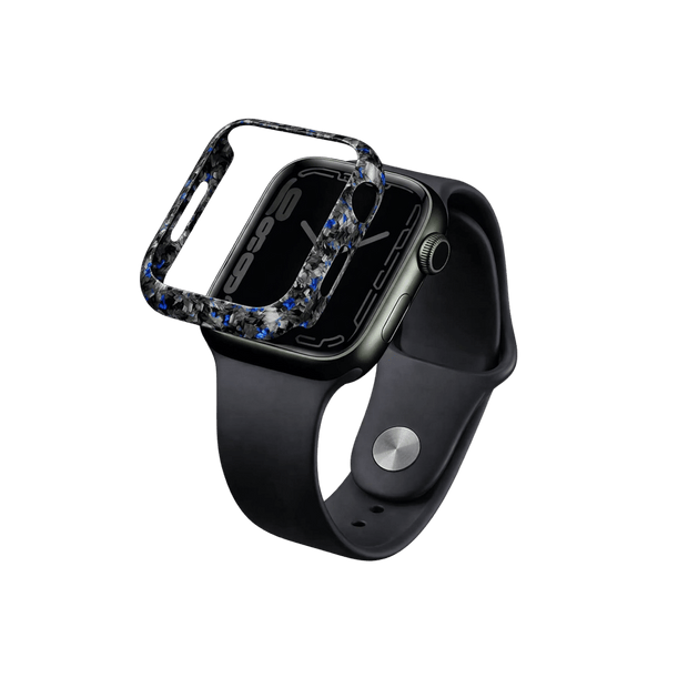 Forged Carbon Fiber Apple Watch Case | Blue Fragment - Pristine Carbon