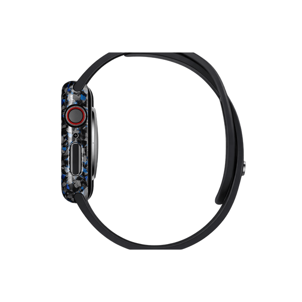 Forged Carbon Fiber Apple Watch Case | Blue Fragment - Pristine Carbon