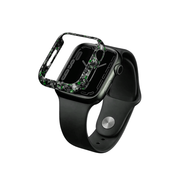 Forged Carbon Fiber Apple Watch Case | Green Fragment - Pristine Carbon