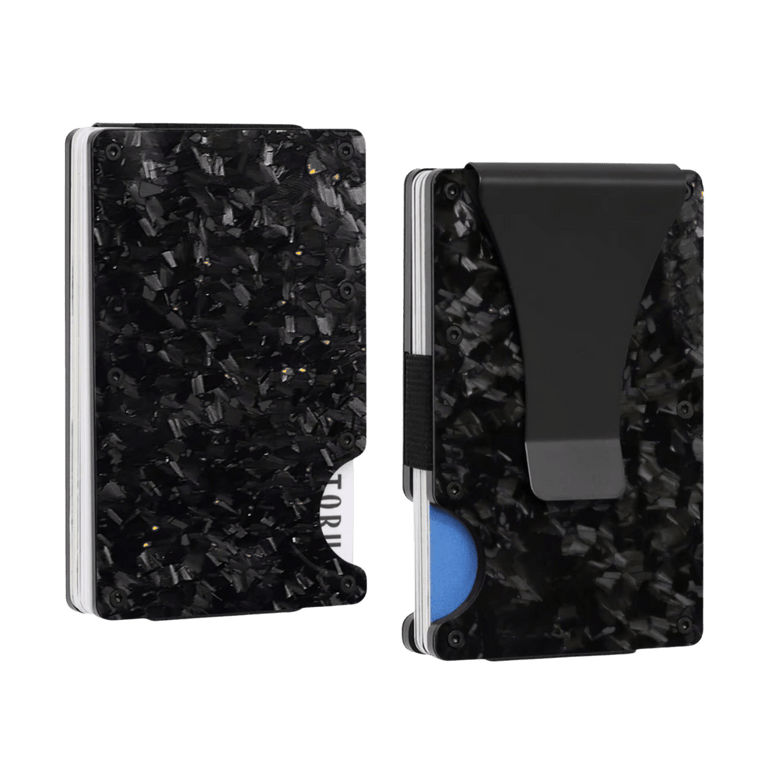 Forged Carbon Fiber Card Holder | Black Fragment - Pristine Carbon