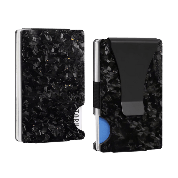 Forged Carbon Fiber Card Holder | Black Fragment - Pristine Carbon