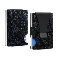 Forged Carbon Fiber Card Holder | Blue Fragment - Pristine Carbon