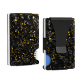 Forged Carbon Fiber Card Holder | Gold Fragment - Pristine Carbon