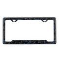Forged Carbon Fiber License Plate Frame | Blue Fragment - Pristine Carbon