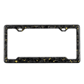 Forged Carbon Fiber License Plate Frame | Gold Fragment - Pristine Carbon