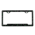 Forged Carbon Fiber License Plate Frame | Green Fragment - Pristine Carbon