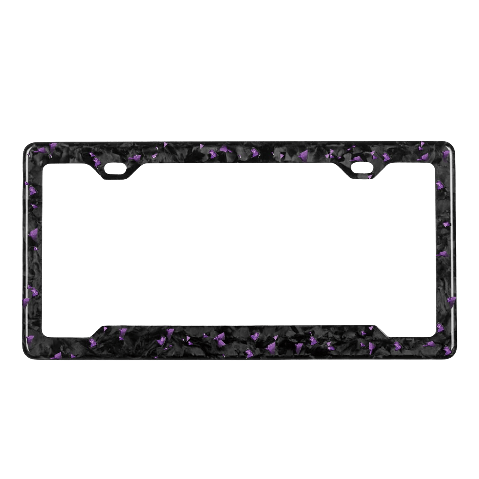 Forged Carbon Fiber License Plate Frame | Purple Fragment - Pristine Carbon