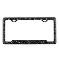 Forged Carbon Fiber License Plate Frame | Silver Fragment - Pristine Carbon