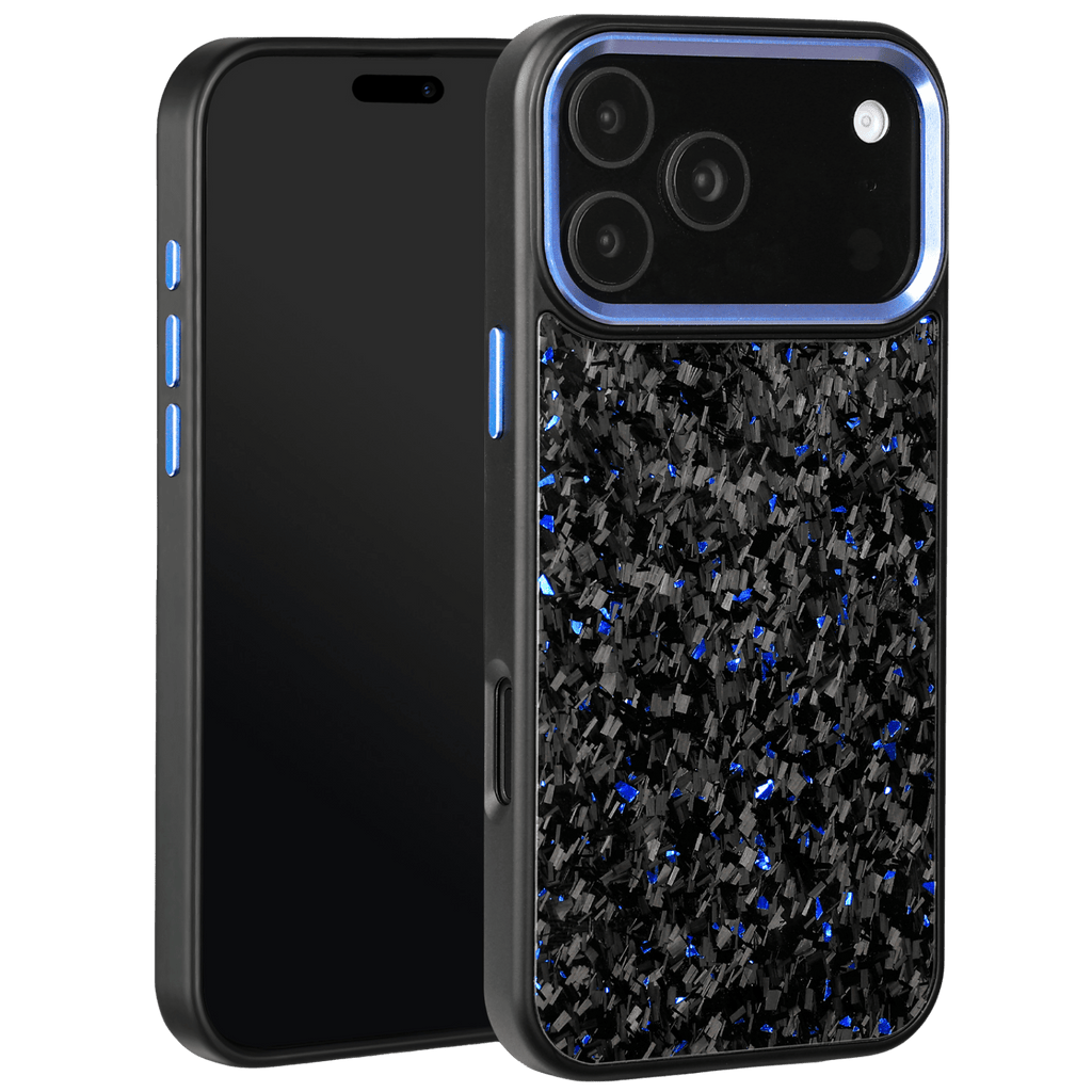 Forged Carbon iPhone Case – Blue Fragment | Forge Series V2 - Pristine Carbon