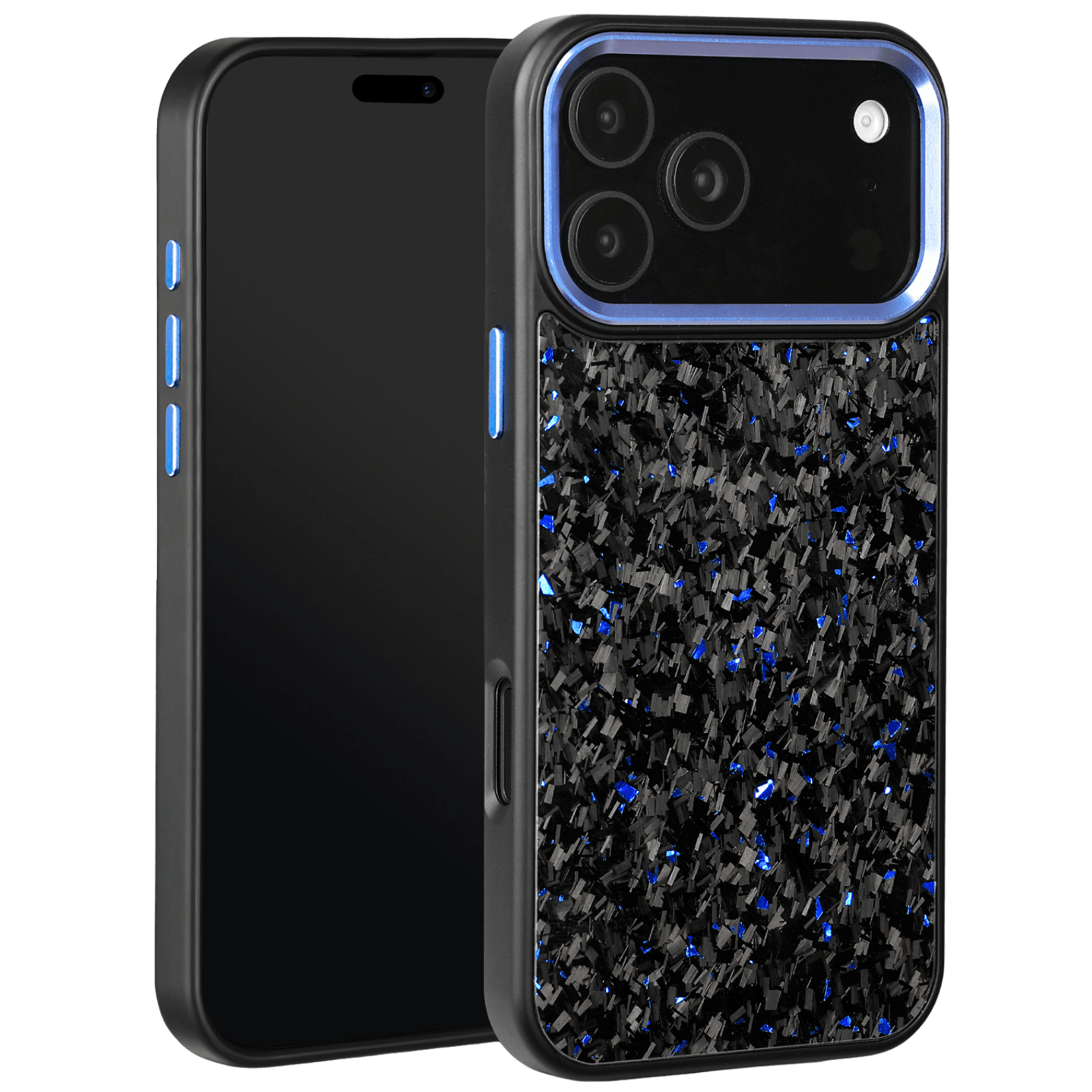 Forged Carbon iPhone Case – Blue Fragment | Forge Series V2 - Pristine Carbon