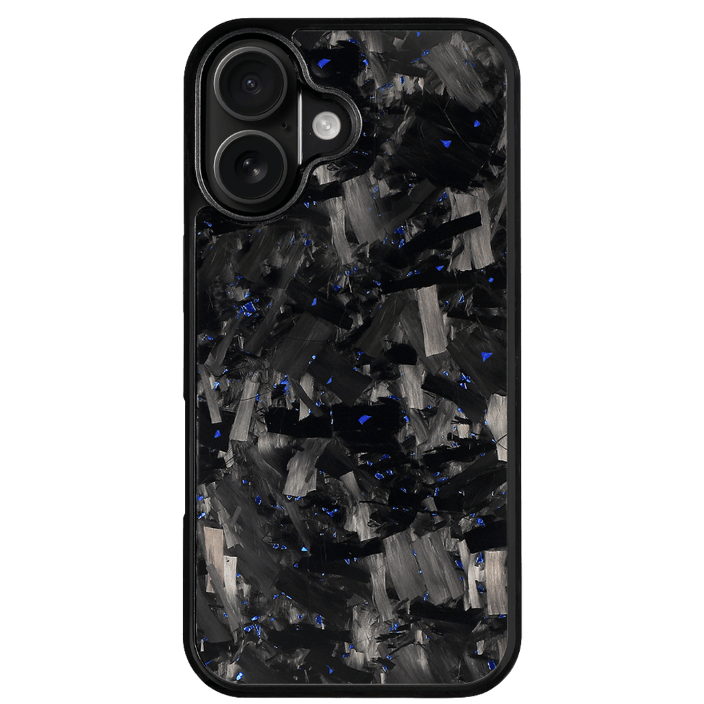 Forged Carbon iPhone Case – Blue Fragment Large | Forge Series V1 - Pristine Carbon