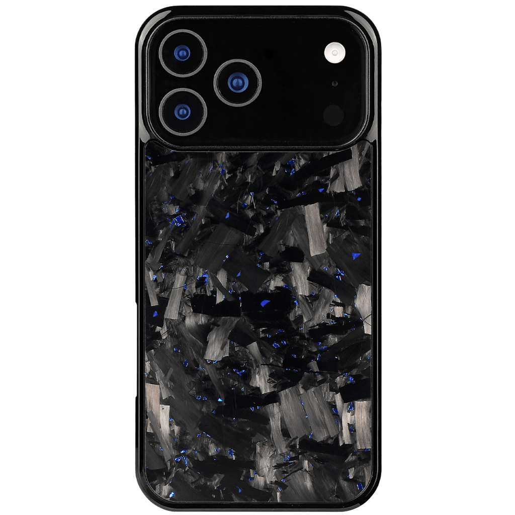 Forged Carbon iPhone Case – Blue Fragment Large | Forge Series V1 - Pristine Carbon