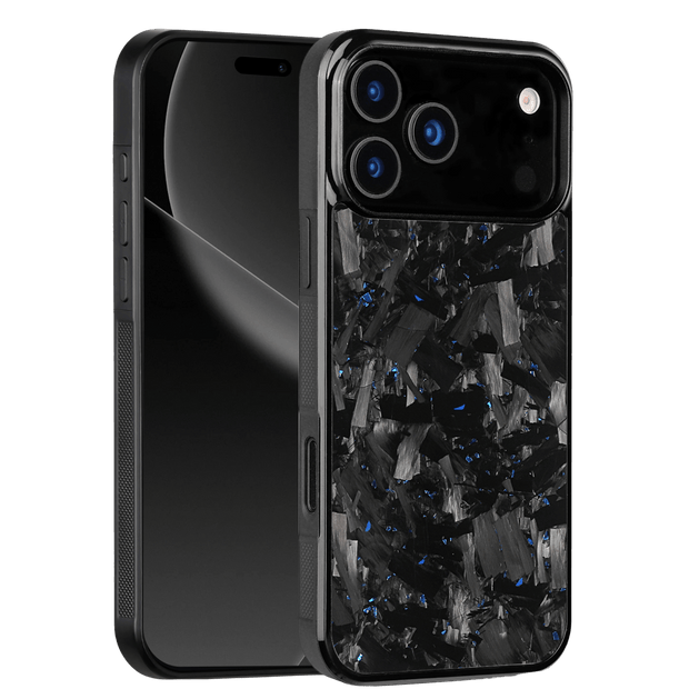 Forged Carbon iPhone Case – Blue Fragment Large | Forge Series V1 - Pristine Carbon