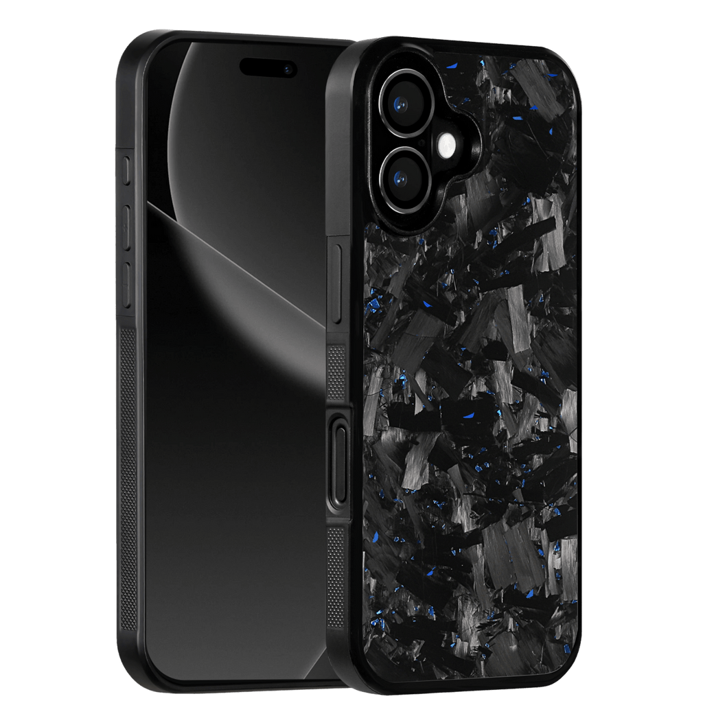 Forged Carbon iPhone Case – Blue Fragment Large | Forge Series V1 - Pristine Carbon