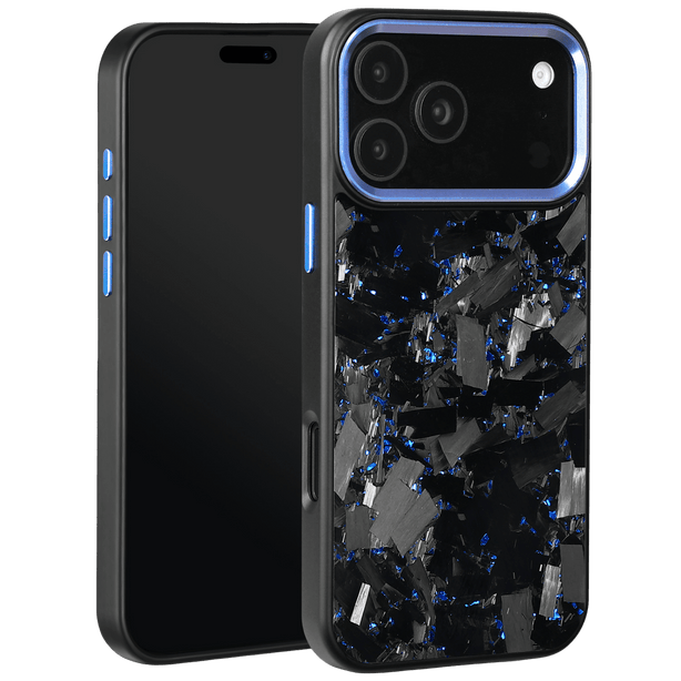 Forged Carbon iPhone Case – Blue Large Fragment | Forge Series V2 - Pristine Carbon