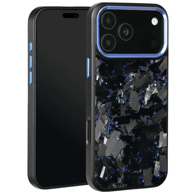 Forged Carbon iPhone Case – Blue Large Fragment | Forge Series V2 - Pristine Carbon