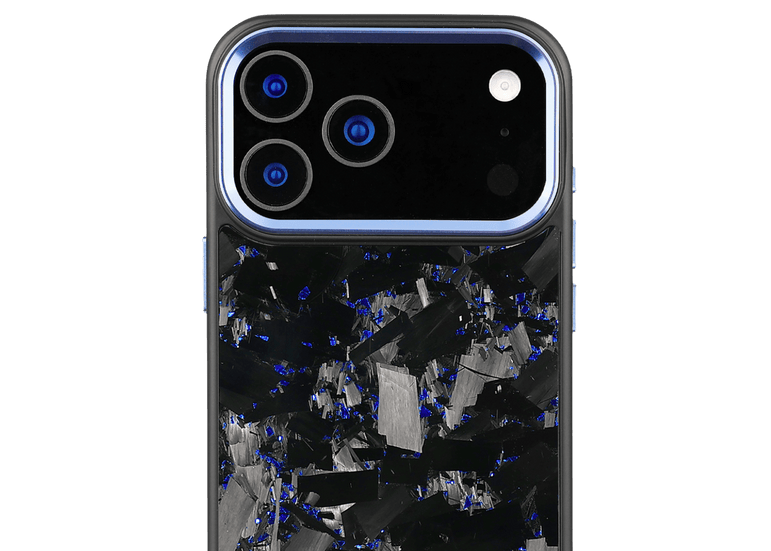 Forged Carbon iPhone Case – Blue Large Fragment | Forge Series V2 - Pristine Carbon