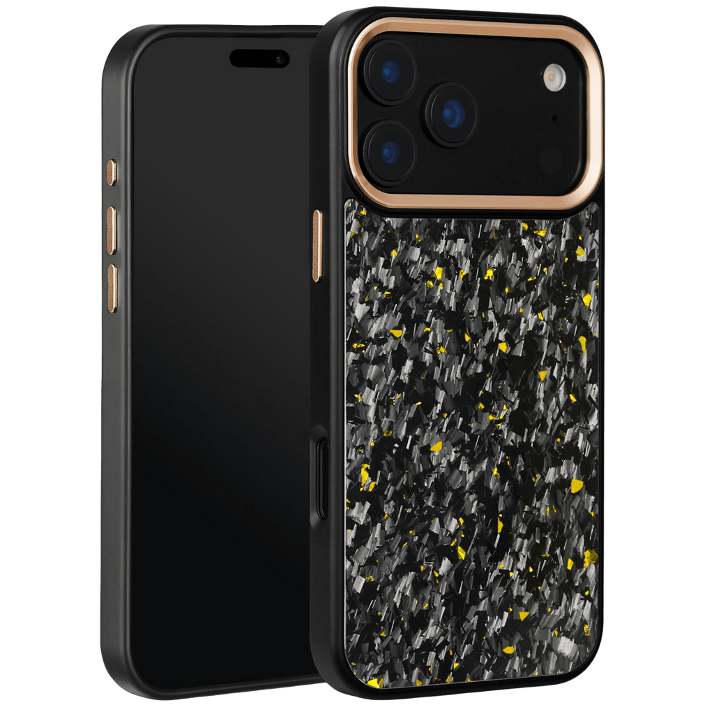 Forged Carbon iPhone Case – Gold Fragment | Forge Series V2 - Pristine Carbon