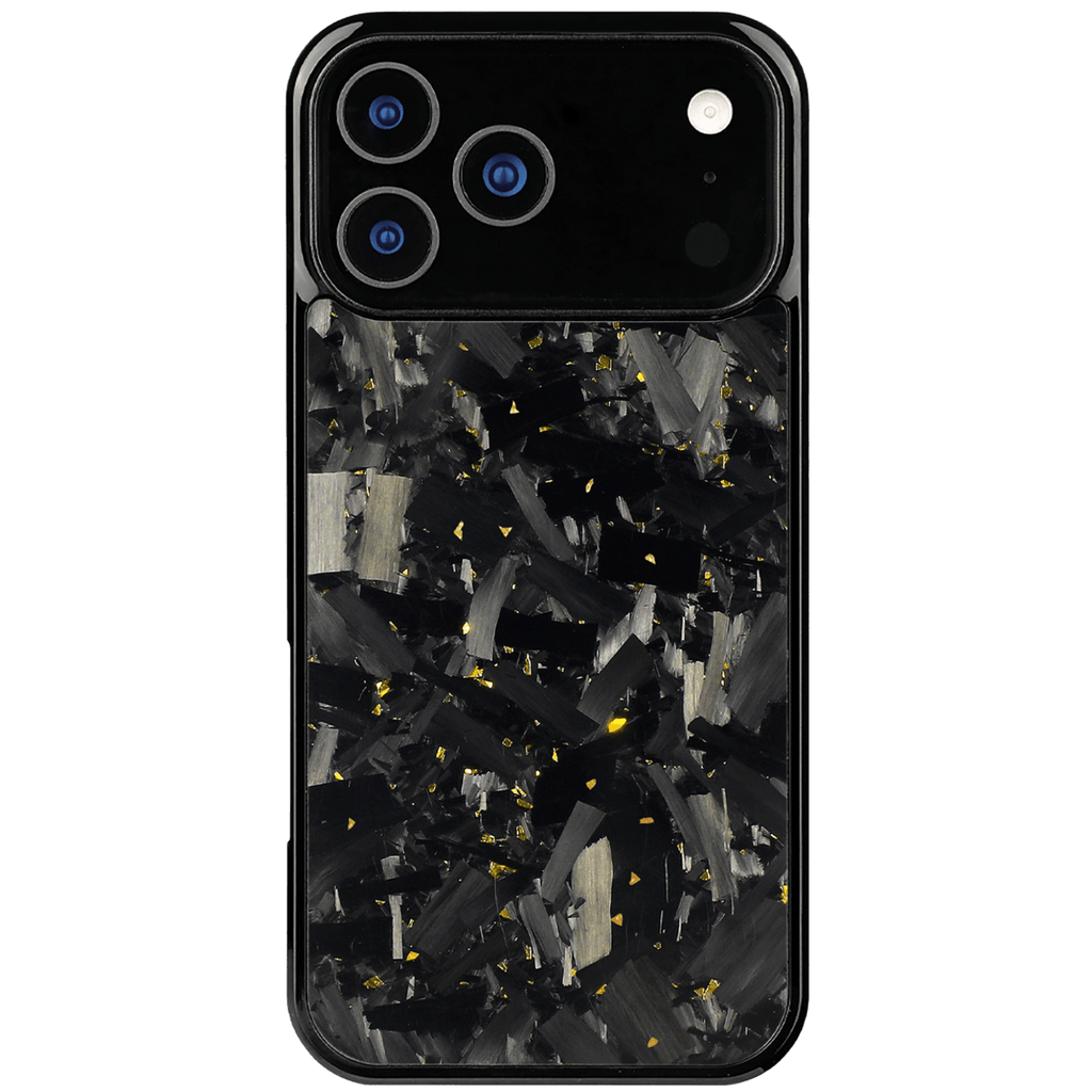 Forged Carbon iPhone Case – Gold Fragment Large | Forge Series V1 - Pristine Carbon