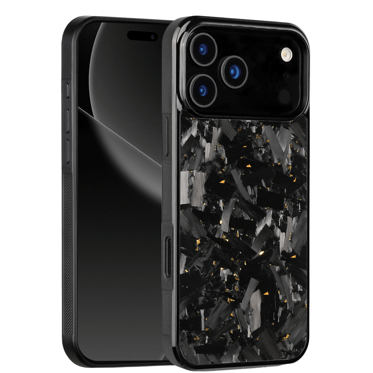 Forged Carbon iPhone Case – Gold Fragment Large | Forge Series V1 - Pristine Carbon