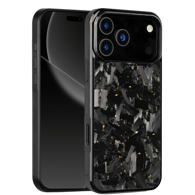 Forged Carbon iPhone Case – Gold Fragment Large | Forge Series V1 - Pristine Carbon