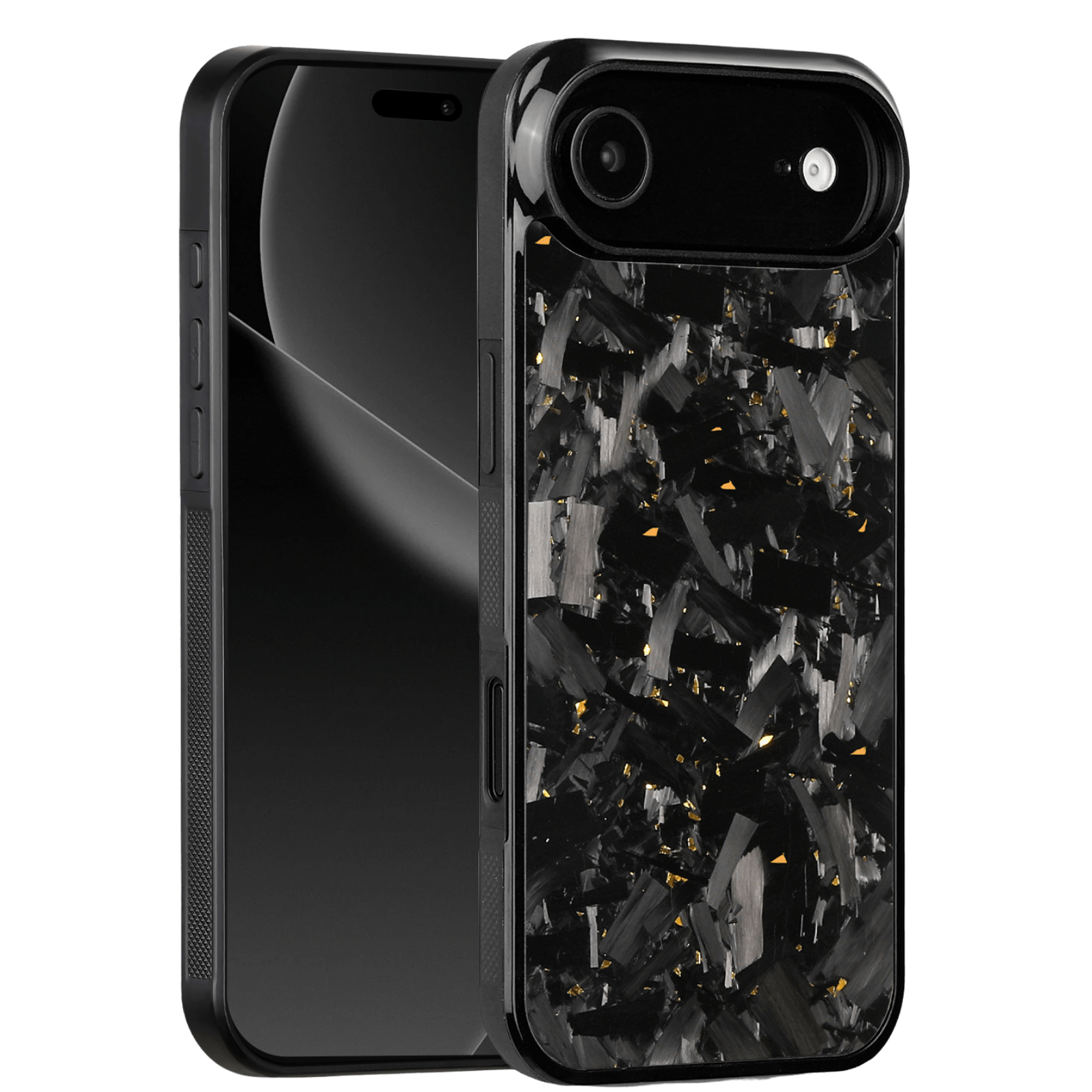 Forged Carbon iPhone Case – Gold Fragment Large | Forge Series V1 - Pristine Carbon