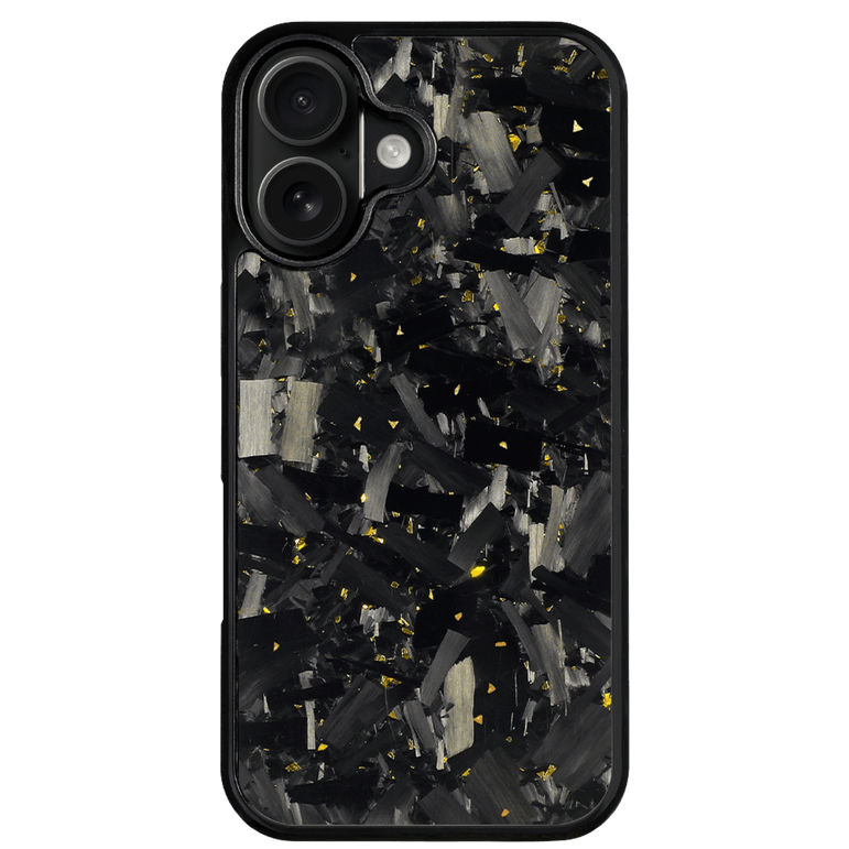 Forged Carbon iPhone Case – Gold Fragment Large | Forge Series V1 - Pristine Carbon