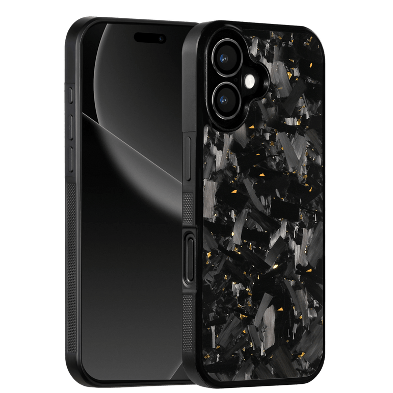 Forged Carbon iPhone Case – Gold Fragment Large | Forge Series V1 - Pristine Carbon
