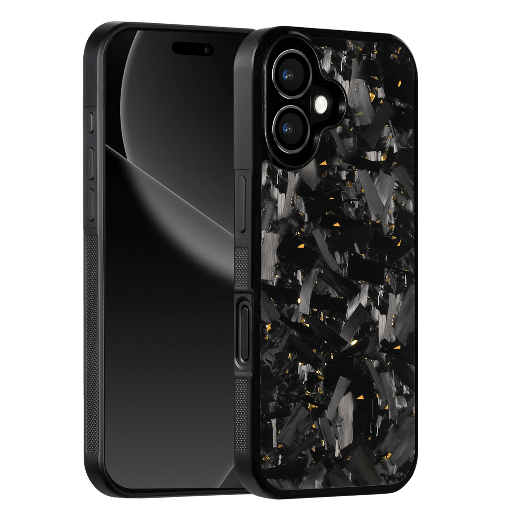 Forged Carbon iPhone Case – Gold Fragment Large | Forge Series V1 - Pristine Carbon