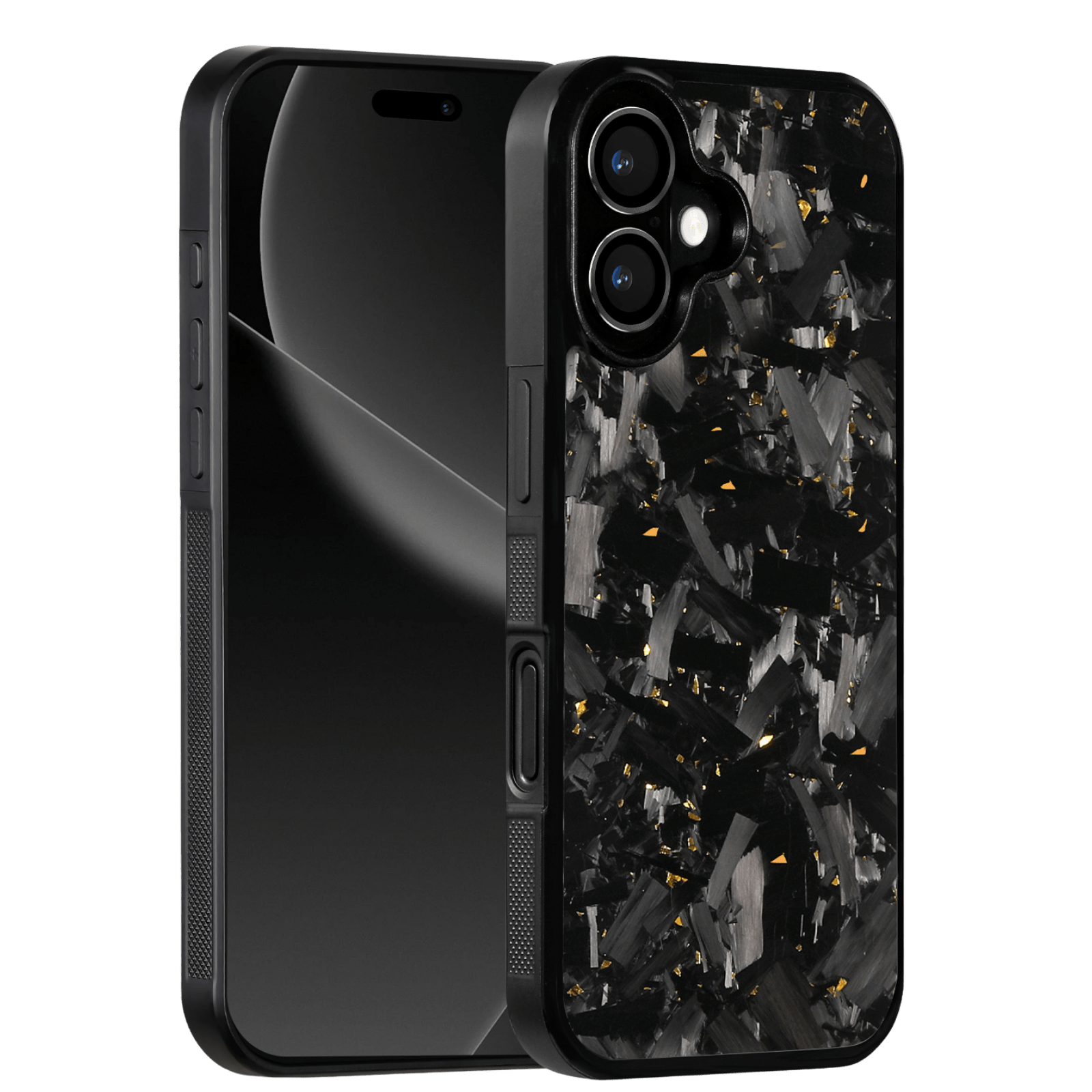Forged Carbon iPhone Case – Gold Fragment Large | Forge Series V1 - Pristine Carbon