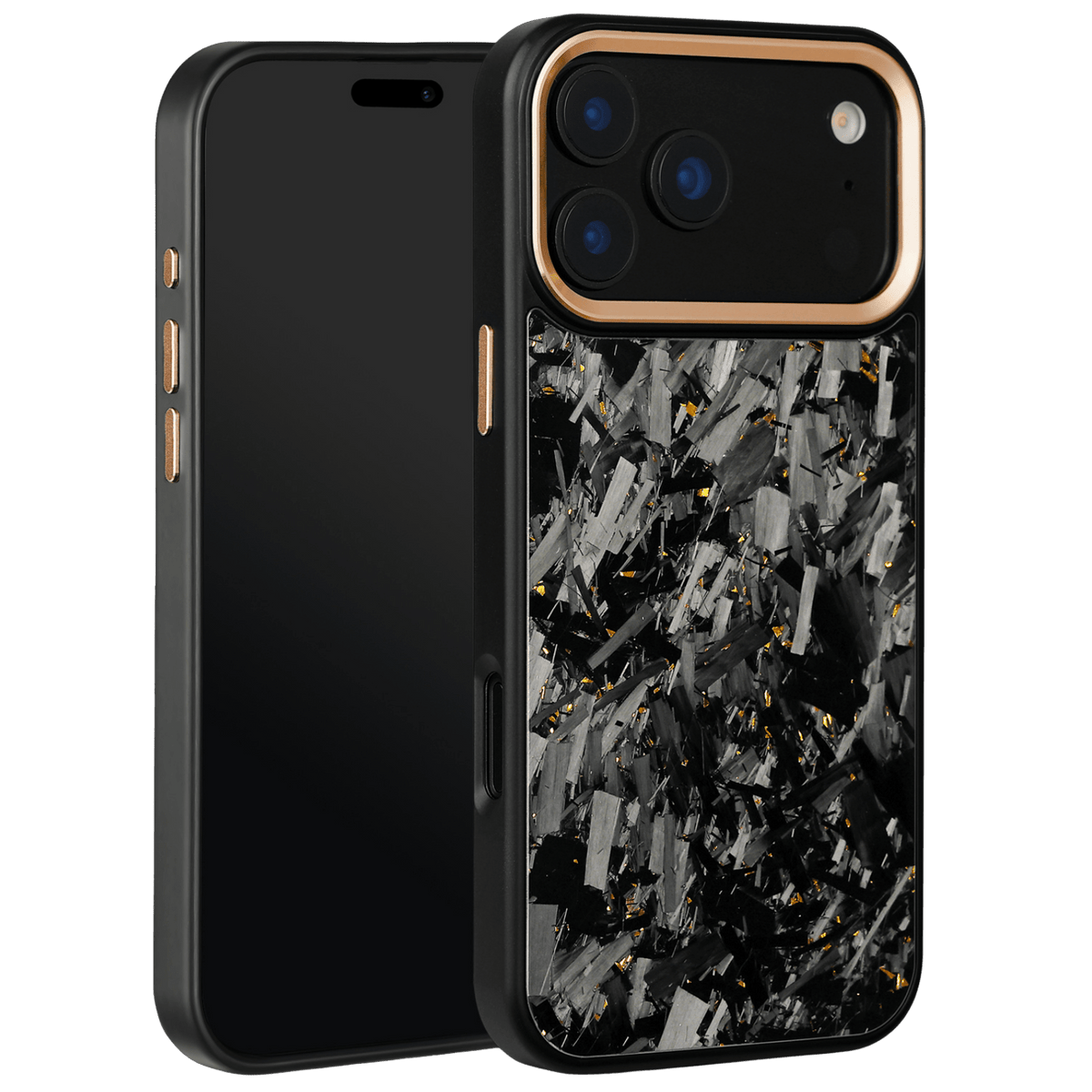 Forged Carbon iPhone Case – Gold Large Fragment | Forge Series V2 - Pristine Carbon