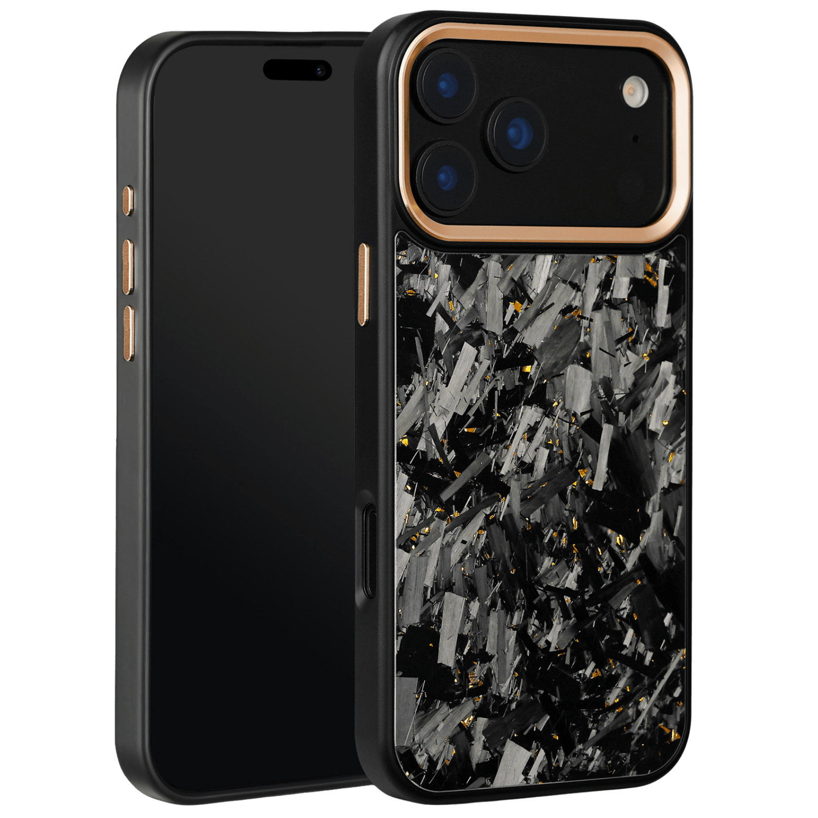 Forged Carbon iPhone Case – Gold Large Fragment | Forge Series V2 - Pristine Carbon