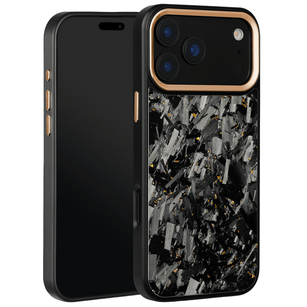 Forged Carbon iPhone Case – Gold Large Fragment | Forge Series V2 - Pristine Carbon