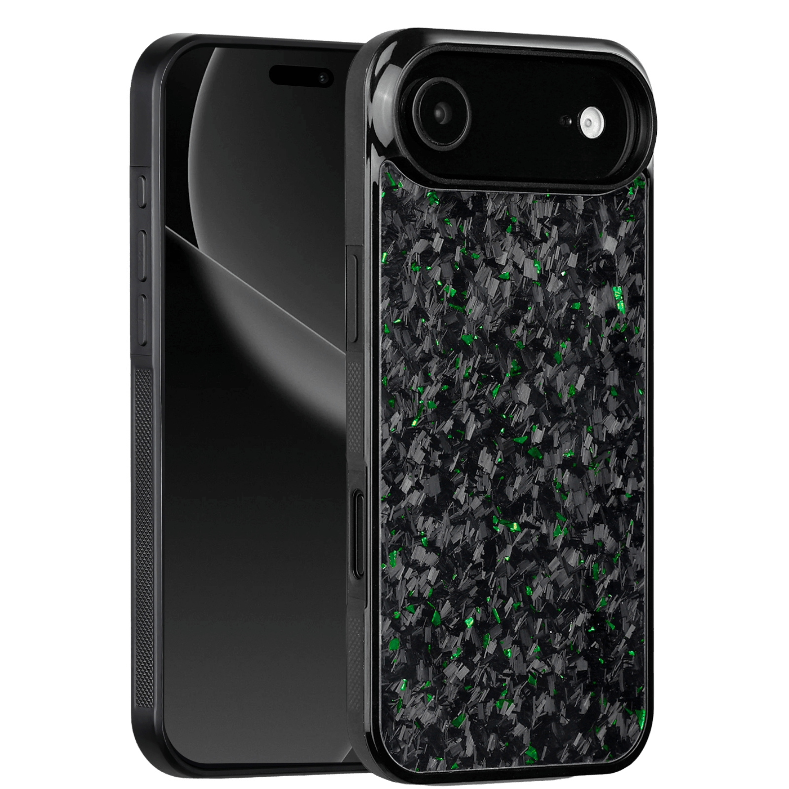 Forged Carbon iPhone Case – Green Fragment | Forge Series V1 - Pristine Carbon