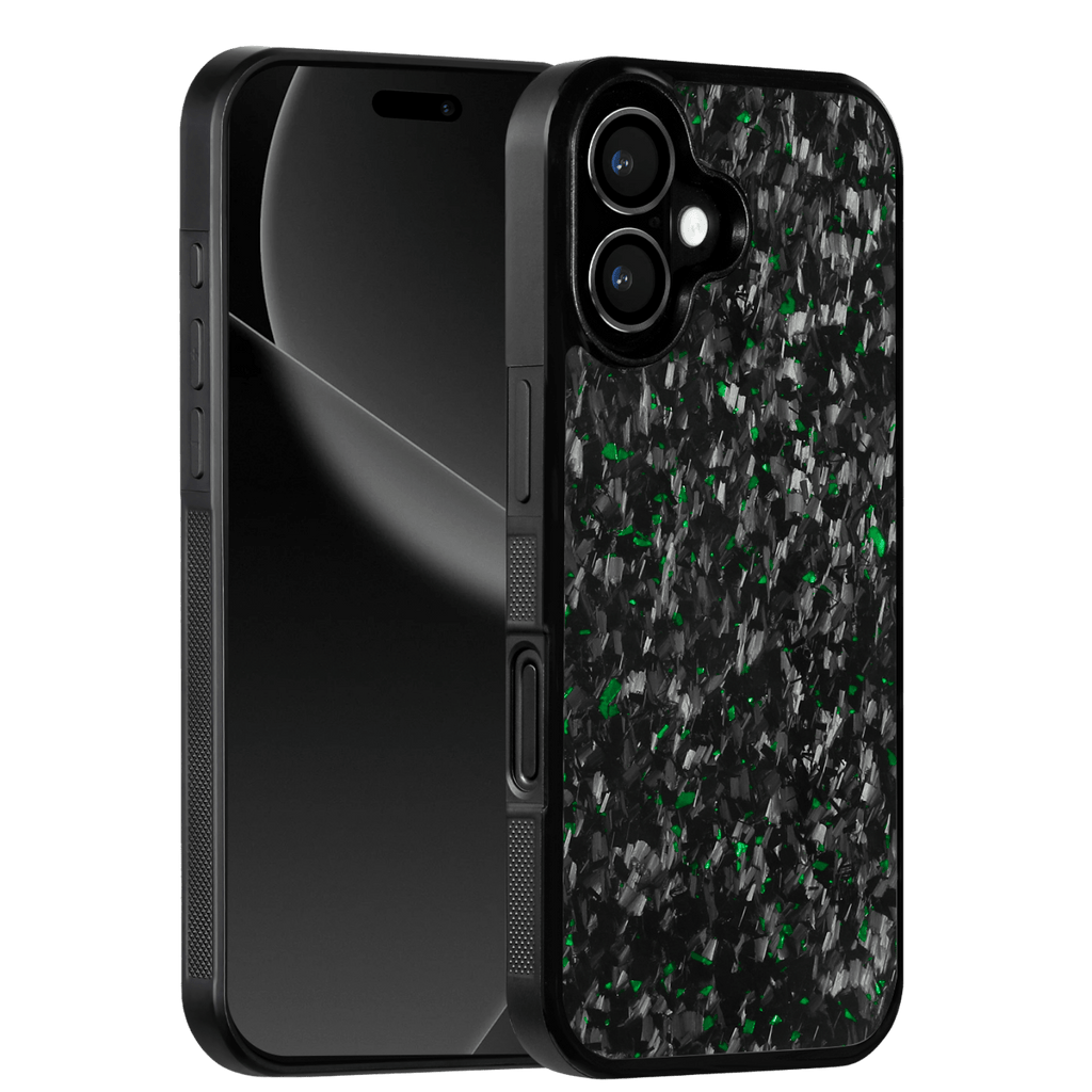 Forged Carbon iPhone Case – Green Fragment | Forge Series V1 - Pristine Carbon