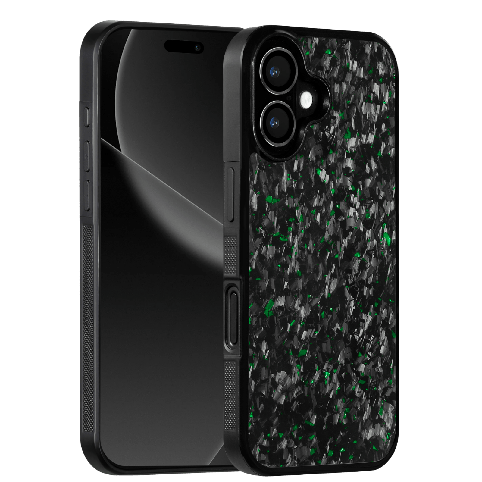Forged Carbon iPhone Case – Green Fragment | Forge Series V1 - Pristine Carbon