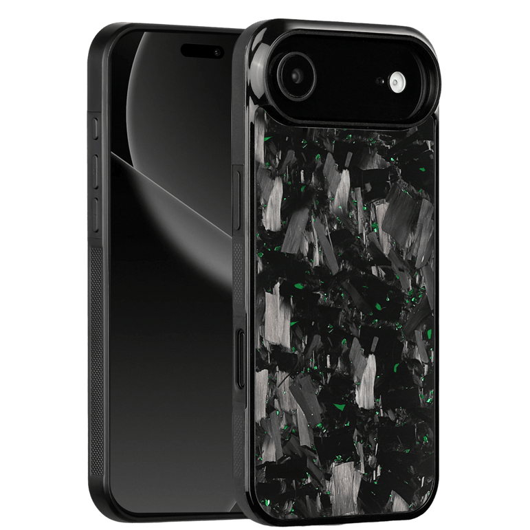 Forged Carbon iPhone Case – Green Fragment Large | Forge Series V1 - Pristine Carbon