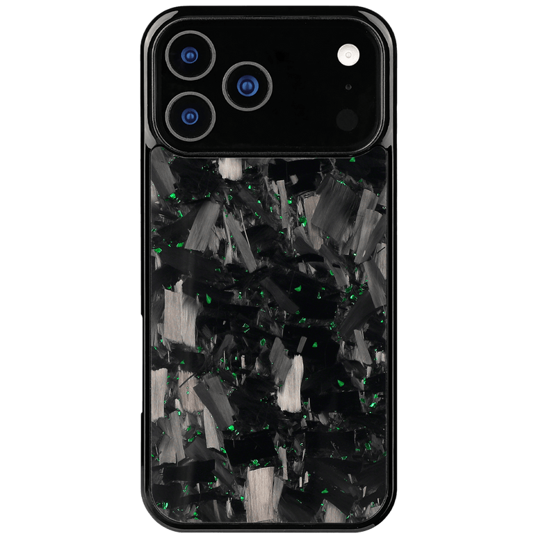 Forged Carbon iPhone Case – Green Fragment Large | Forge Series V1 - Pristine Carbon
