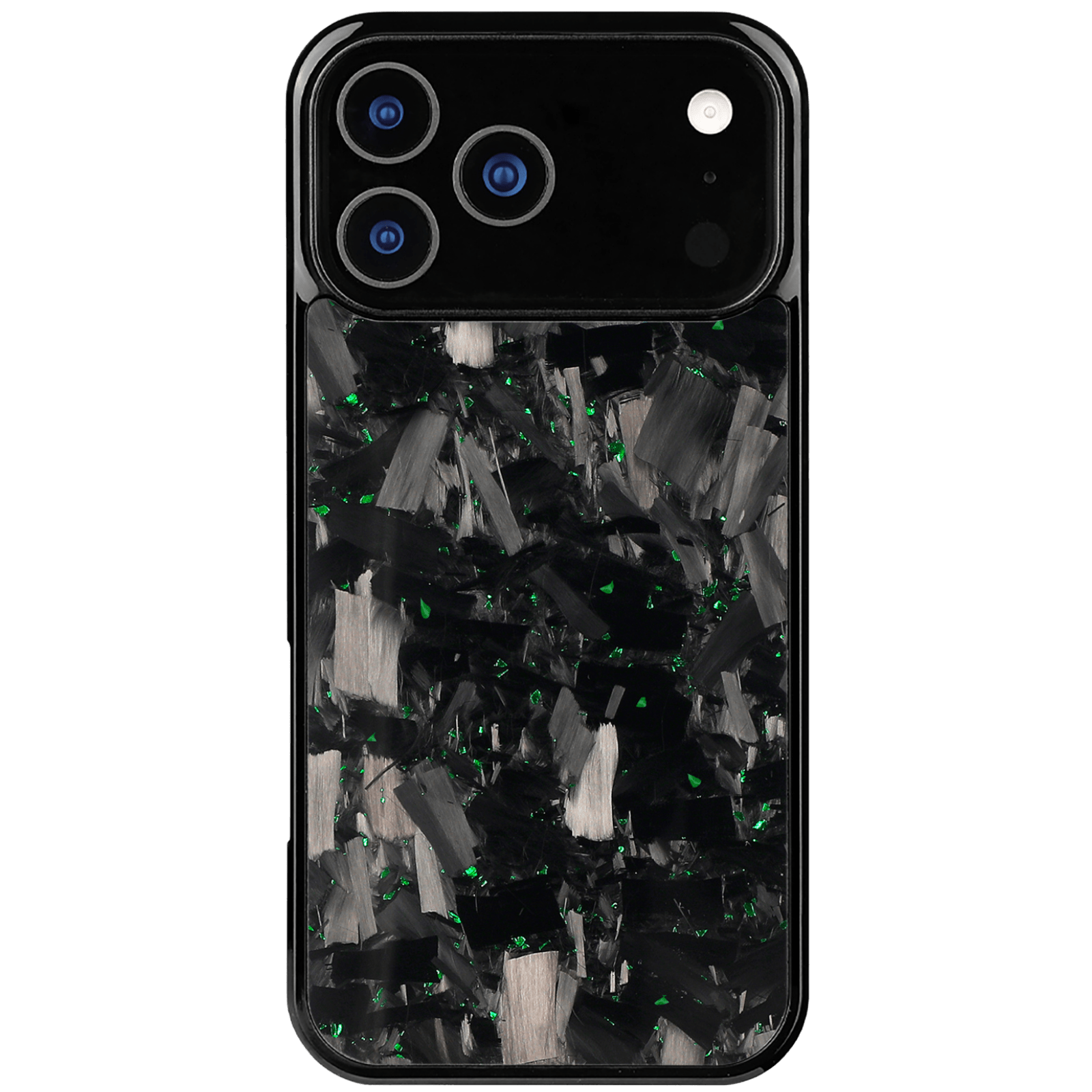 Forged Carbon iPhone Case – Green Fragment Large | Forge Series V1 - Pristine Carbon