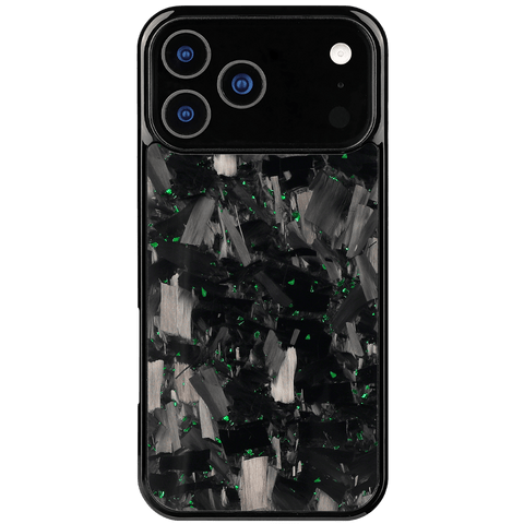 Forged Carbon iPhone Case – Green Fragment Large | Forge Series V1 - Pristine Carbon
