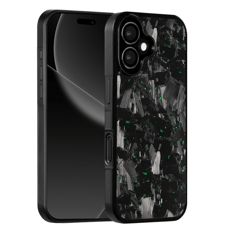 Forged Carbon iPhone Case – Green Fragment Large | Forge Series V1 - Pristine Carbon