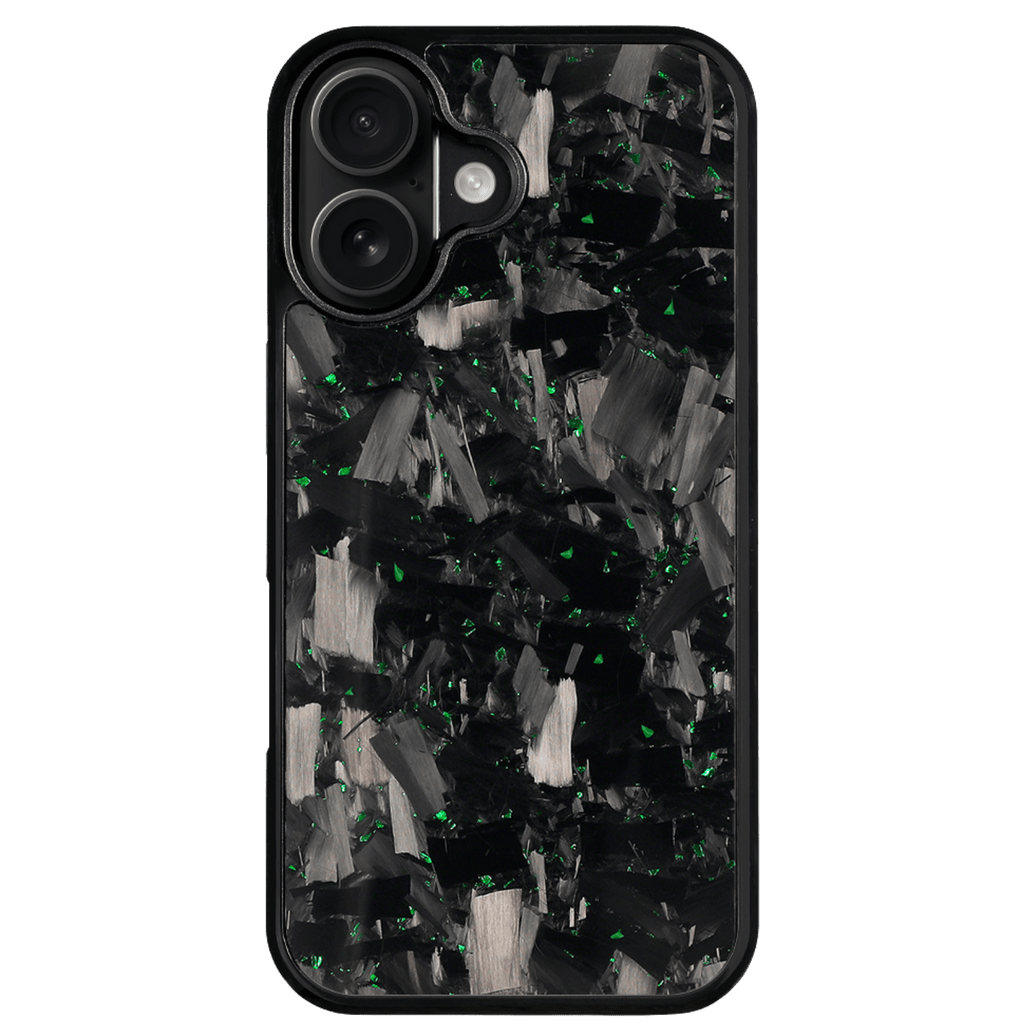 Forged Carbon iPhone Case – Green Fragment Large | Forge Series V1 - Pristine Carbon