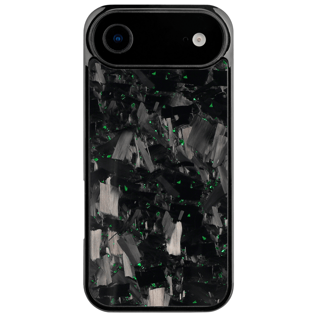 Forged Carbon iPhone Case – Green Fragment Large | Forge Series V1 - Pristine Carbon
