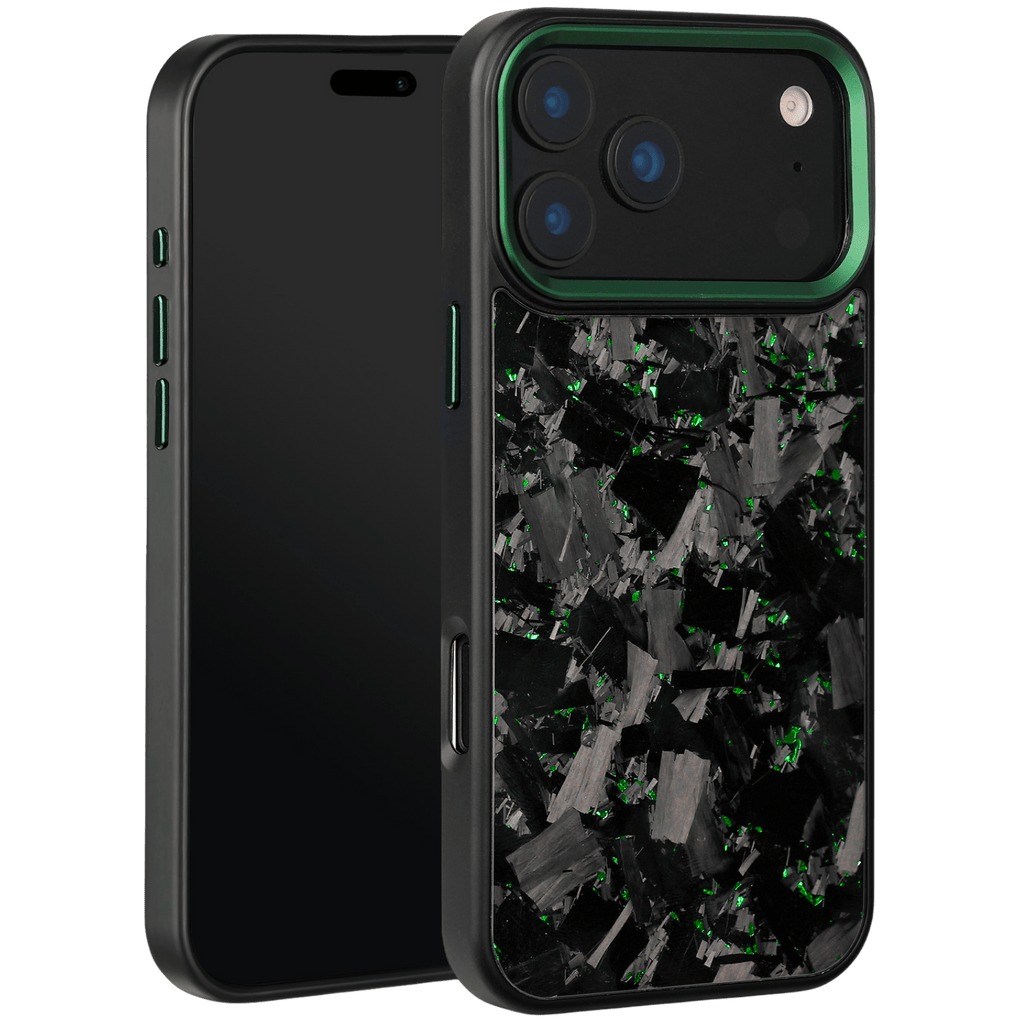 Forged Carbon iPhone Case – Green Large Fragment | Forge Series V2 - Pristine Carbon