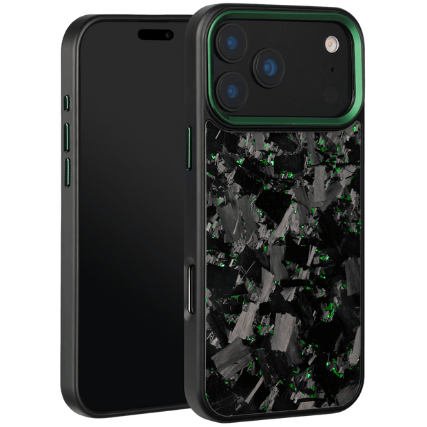 Forged Carbon iPhone Case – Green Large Fragment | Forge Series V2 - Pristine Carbon