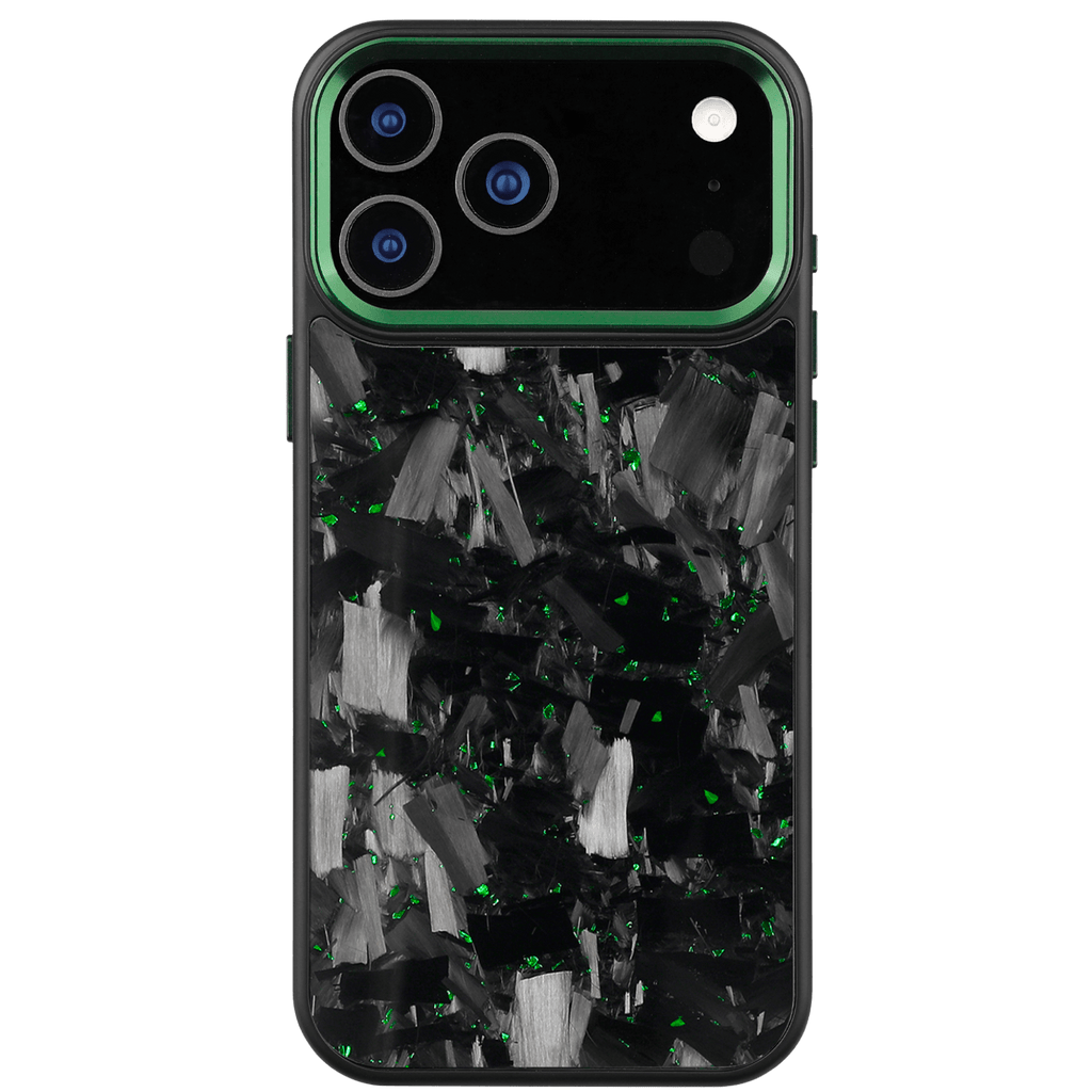 Forged Carbon iPhone Case – Green Large Fragment | Forge Series V2 - Pristine Carbon