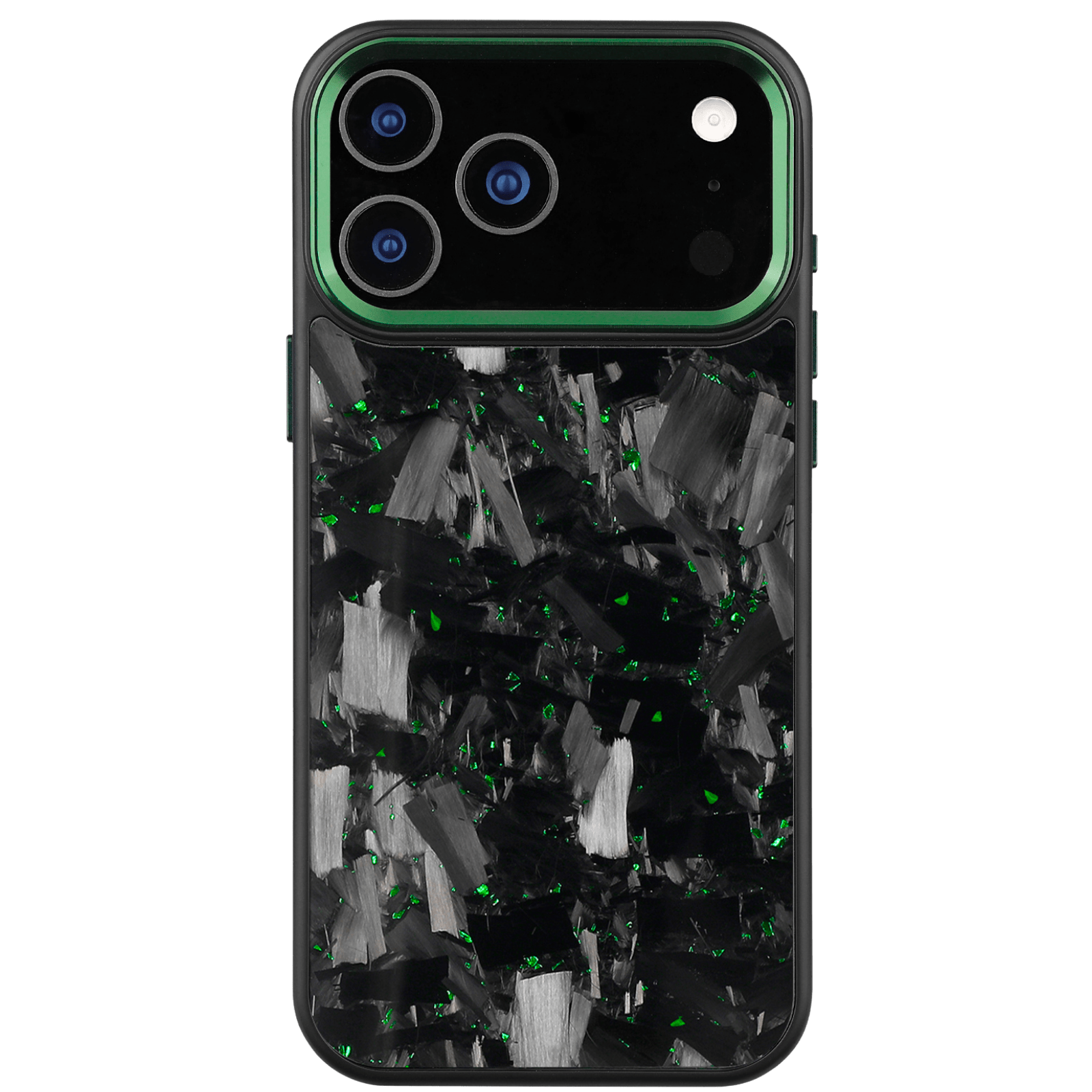 Forged Carbon iPhone Case – Green Large Fragment | Forge Series V2 - Pristine Carbon
