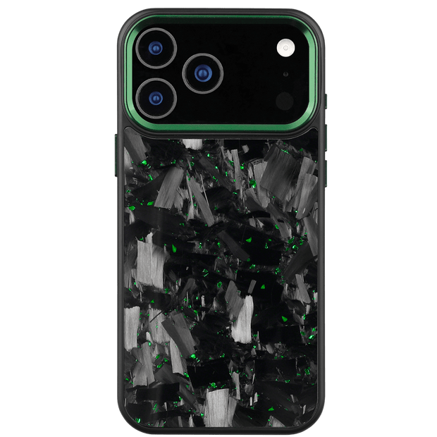 Forged Carbon iPhone Case – Green Large Fragment | Forge Series V2 - Pristine Carbon