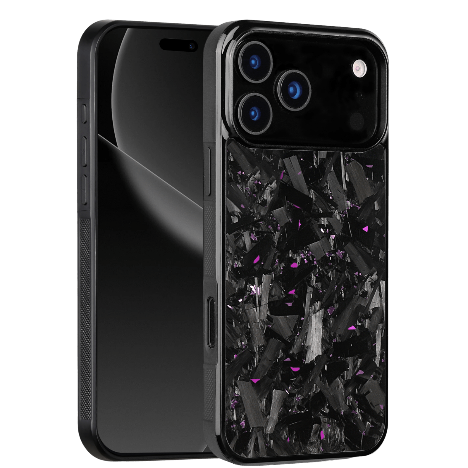 Forged Carbon iPhone Case – Purple Fragment Large | Forge Series V1 - Pristine Carbon