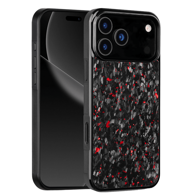 Forged Carbon iPhone Case – Red Fragment | Forge Series V1 - Pristine Carbon